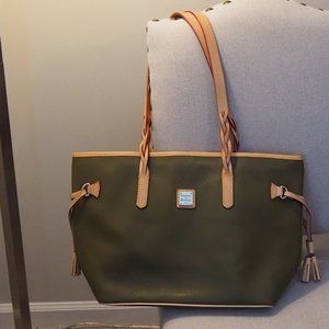 Green Dooney & Bourke Tote, Red Interior